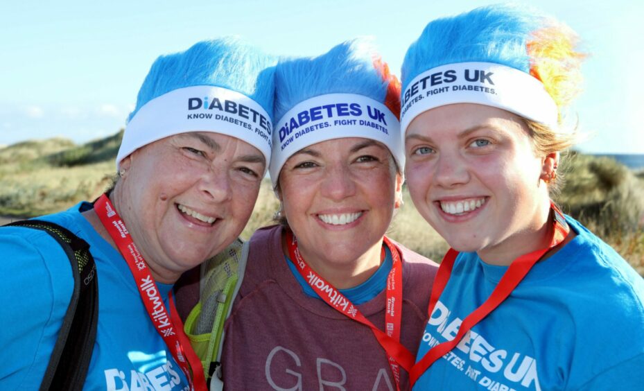 Diabetes UK was the charity of choice for Clare and Holli Ella and Elaine Halley, from Perth.