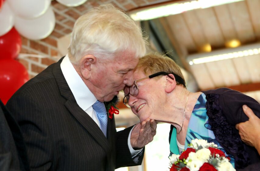 Eddie and Anne Bundy of Brechin renew their wedding vows.