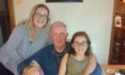Derek Young is walking the 26 miles from West Sands in St Andrews to Blue Seaway Park in Monifieth alongside his daughter Sarah and granddaughter Arwyn.