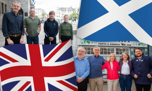 Pro-independence campaigners in Dundee and Perth