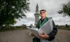 Military researcher Rae Taylor at the war memorial in Kirrie cemetery. Pic: Kim Cessford/DCT Media.