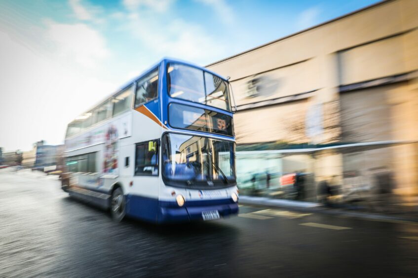 A bus travelling along the Nethergate