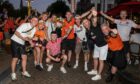 Dundee United fans party in Nieumaarket Square in Amsterdam ahead of their side's game against AZ Alkmaar on Thursday.