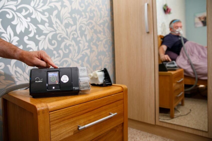 Steven with his APAP machine.