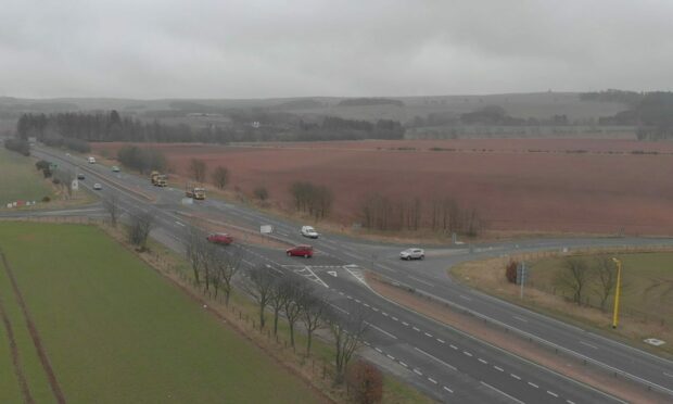 The crash happened on the A90 southbound near Laurencekirk.