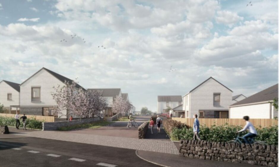 An artist's impression of how the Leslie housing development will look.