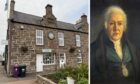 The Feuars' Hall in Letham and village founder 'Honest' George Dempster. Image: Graham Brown/DCThomson