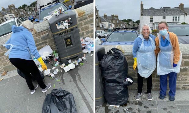 Broughty Ferry care home residents clears rubbish from bin strikes
