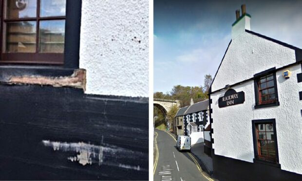 A lorry struck the pub during the Lundin Links Hotel diversions