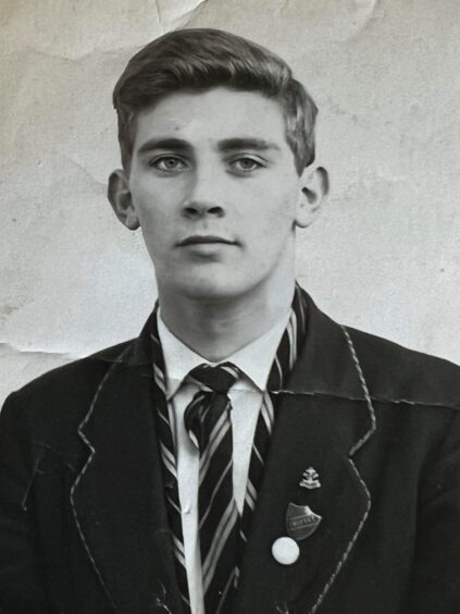 Syd Bassett in his school uniform.