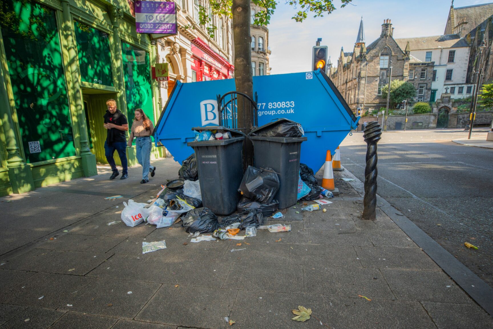 Dundee business owners say city an 'eyesore' amid bin strike