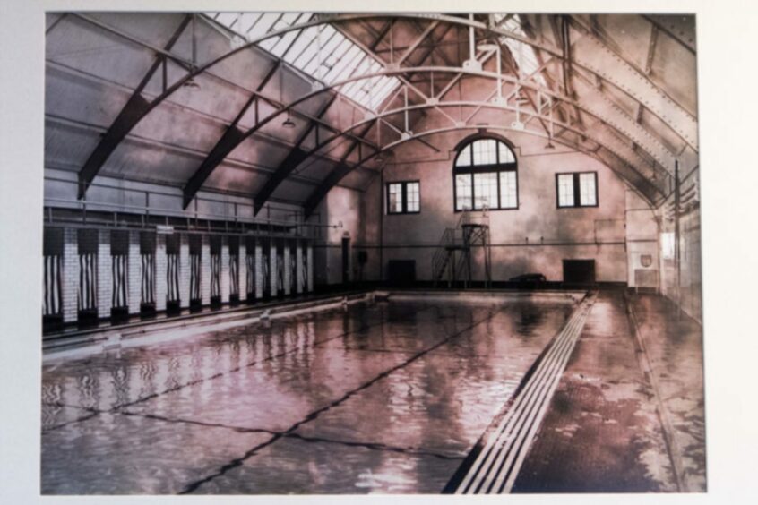 Interior of Forfar swimming pool