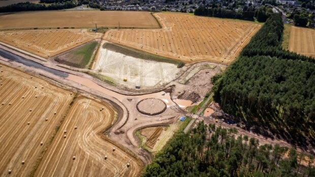 The Cross Tay Link Road Project in Old Scone. Image: Steve Brown / DC Thomson.