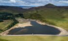 Harperleas Reservoir in Fife following the run of dry weather.
