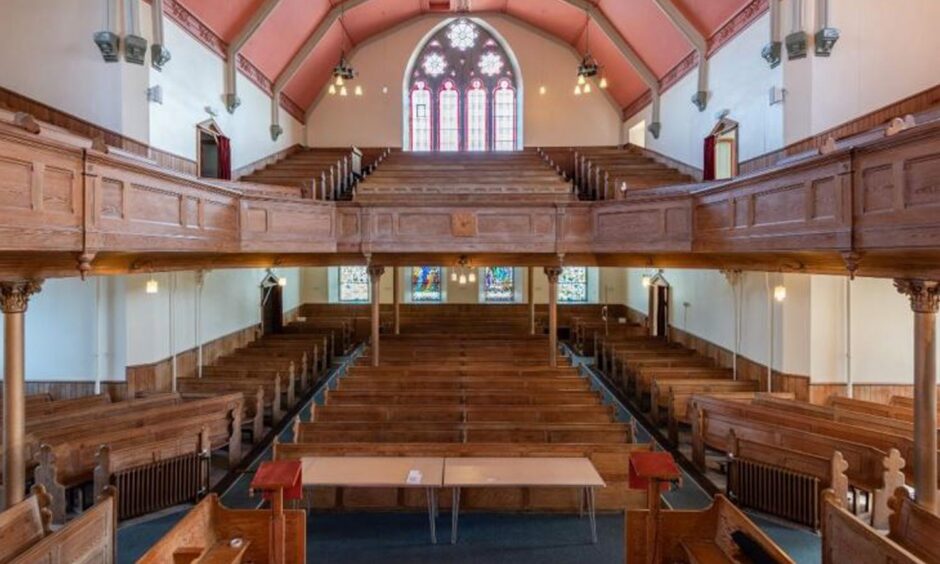 Inside St David's High Church - on sale for just £110,000.