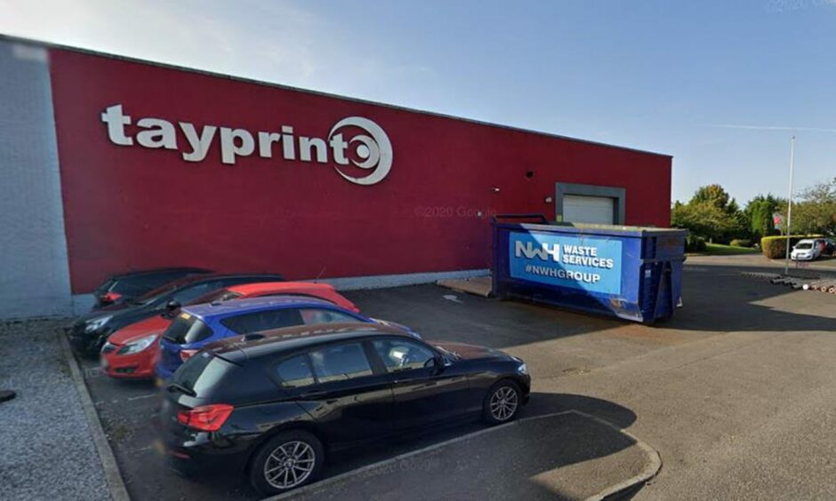 Tayprint premises at West Gourdie industrial estate in Dundee.