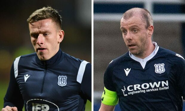 Dundee defender Lee Ashcroft and midfielder Paul McGowan.