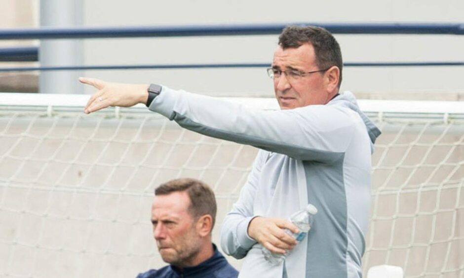 Gary Bowyer on the touchline against Raith Rovers.