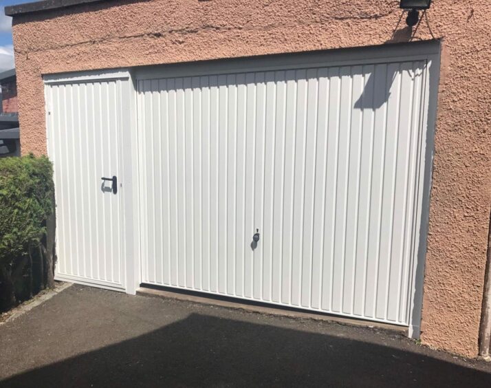 A bespoke up and over garage door.