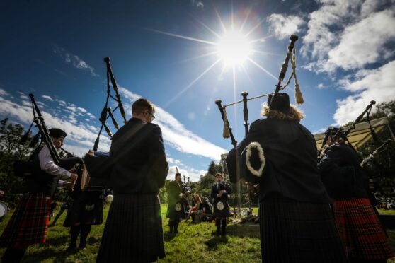 Dundee City Pipe Band play at Glenisla Games. Pic: Mhairi Edwards/DCT Media