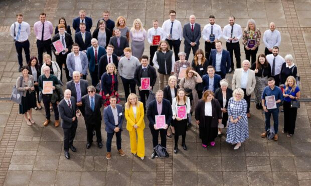 Dundee and Angus Chamber of Commerce award attendees.