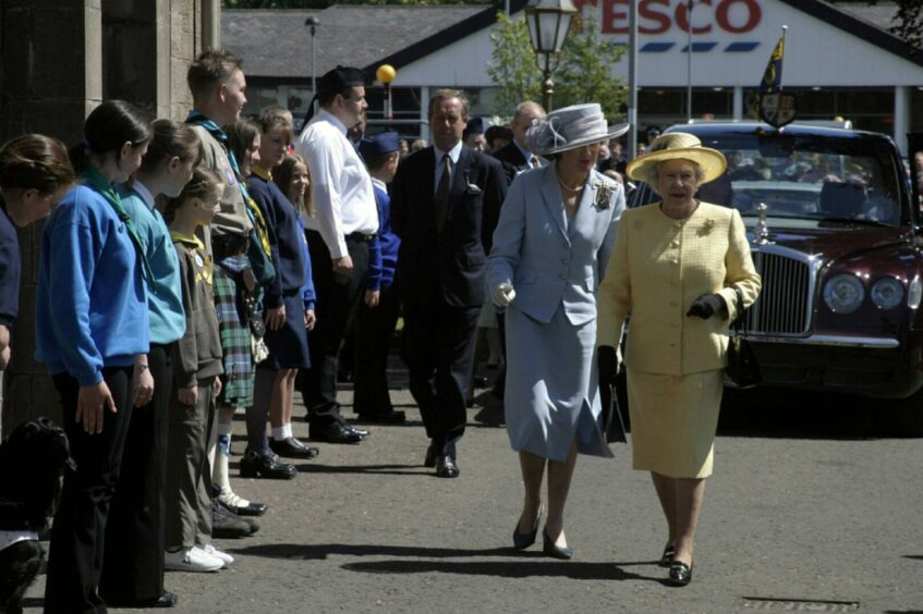 Queen's Forfar visit in 2004.