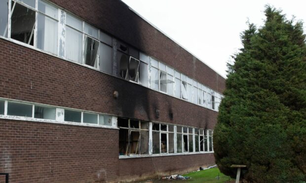 The damage to the former JWT (Scotland) Ltd building following a fire. Image: Paul Reid.