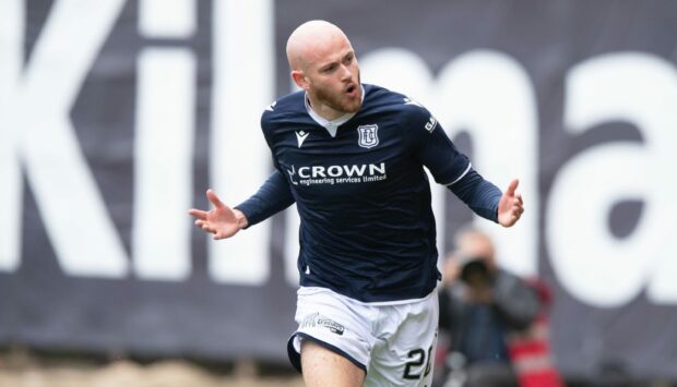 Zak Rudden scored Dundee's third against Queen's Park but had to be replaced late on.