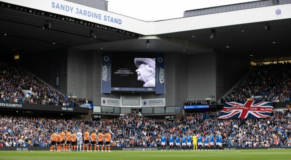 The minute's silence was disrupted at Ibrox.