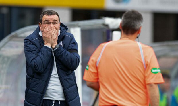Gary Bowyer looks on in disbelief after a decision is awarded against his team.