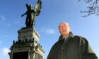 Dave Carstairs at Cupar War Memorial in 2014