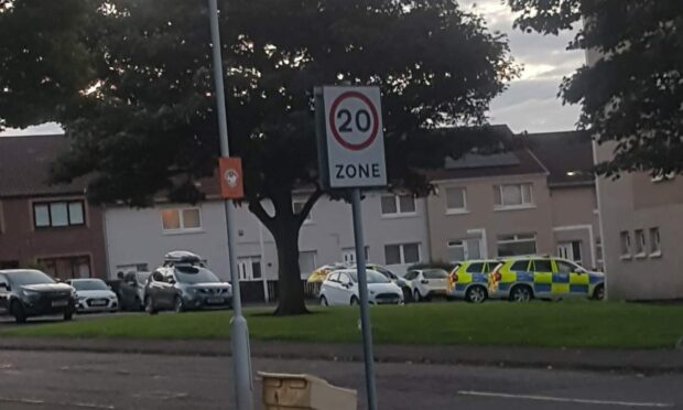 Police on East March Street on Tuesday morning. Photo: Fife Jammer Locations