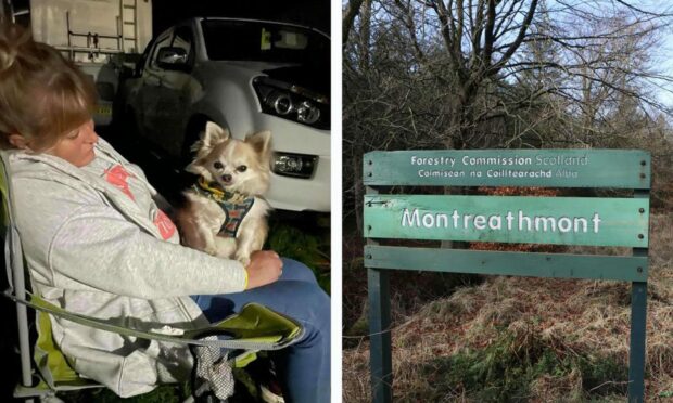 Linda Keith with chihuahua Smurf, who died in the attack at Montreathmont Forest in Angus.