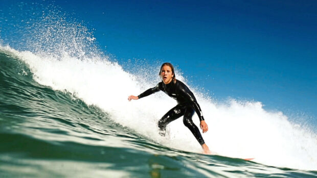 Ride The Wave:
Ben Larg, surfer, in action.