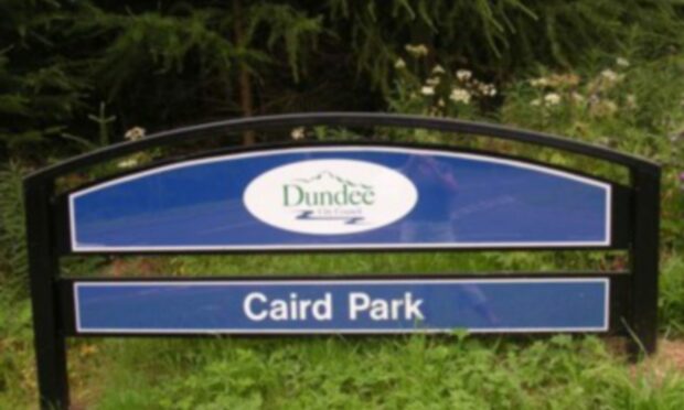 The shocking incident happened in Caird Park in Dundee.