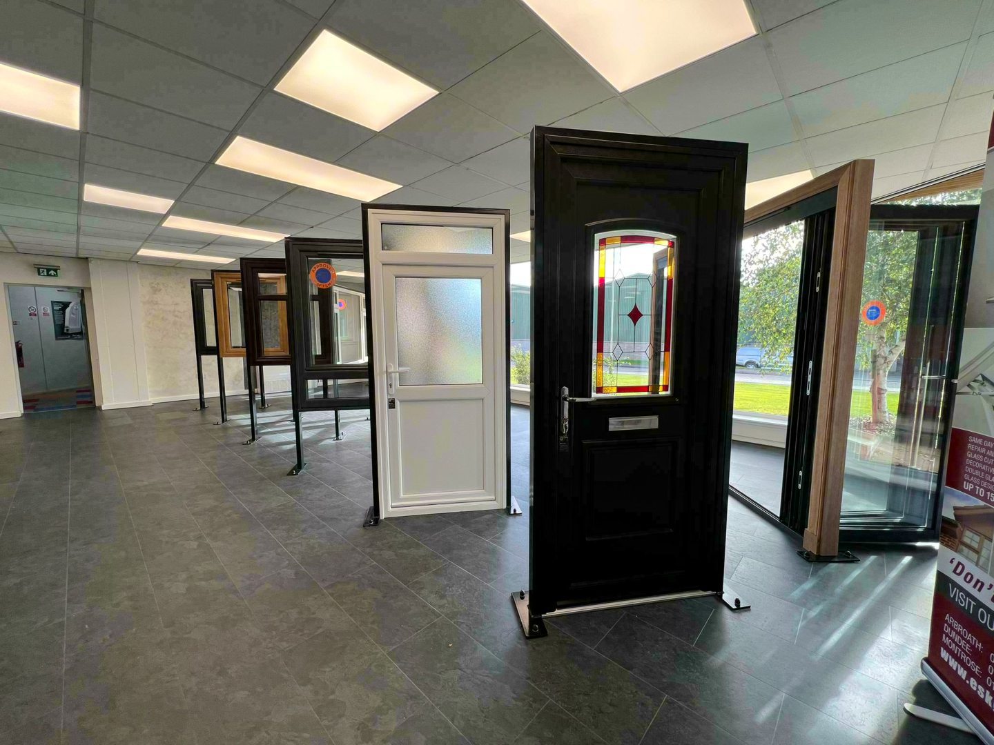 energy efficient windows and doors on display at Esk Glazing's showroom