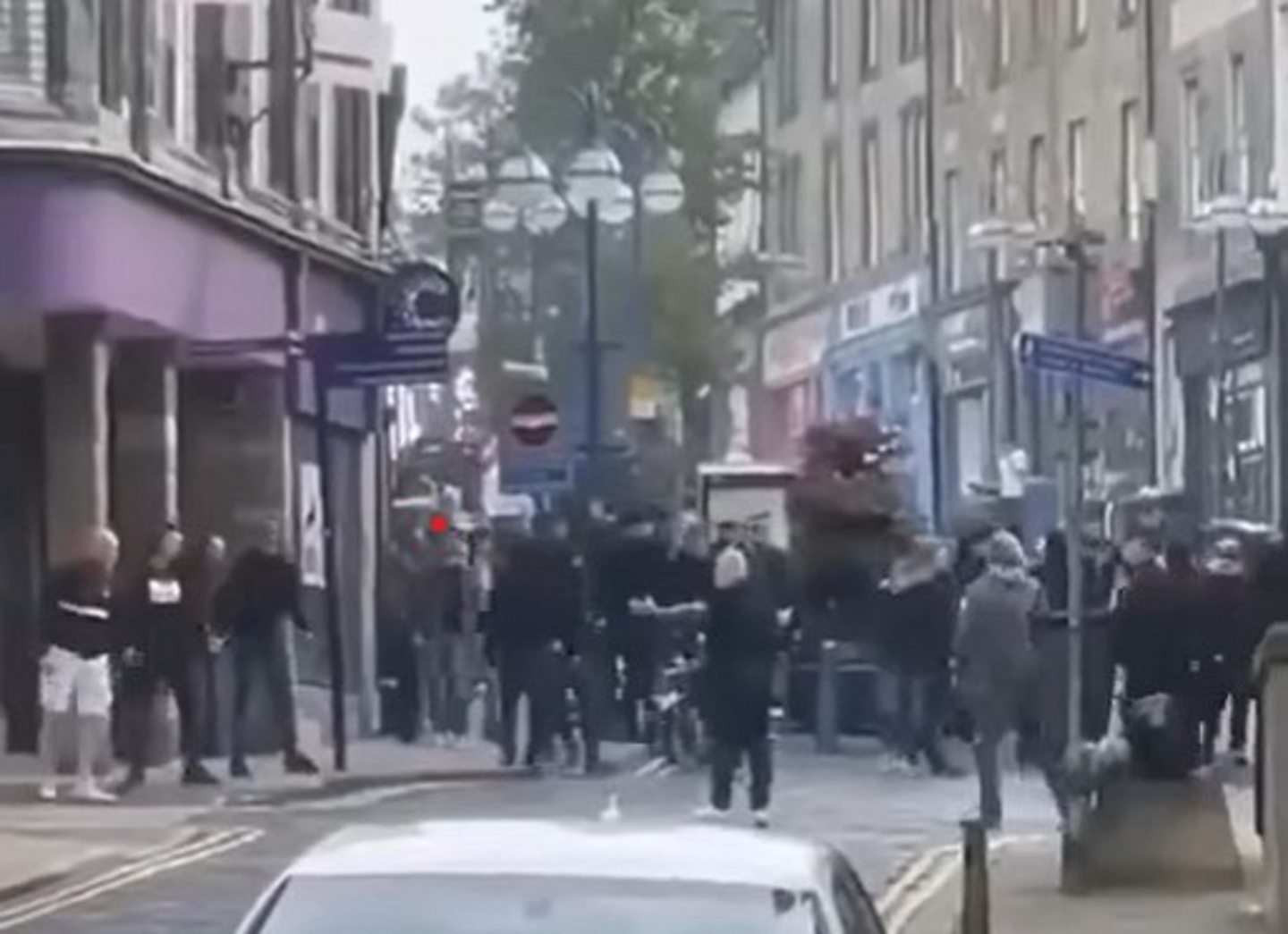 Major disturbance in Dunfermline as football fans clash in town centre