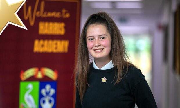 Our first Gold Star goes to Elsie Mills, from Harris Academy, Dundee.