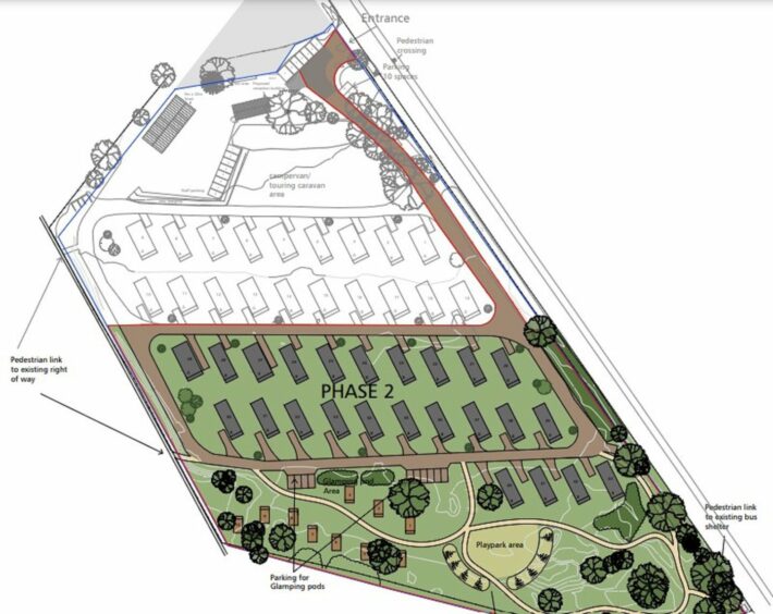 The proposed layout of the new holiday park.