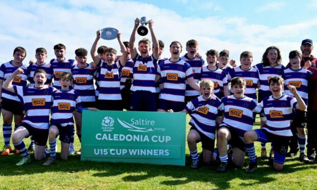 Howe of Fife Rugby Club under-16s lifted the Caledonian Cup in May 2022