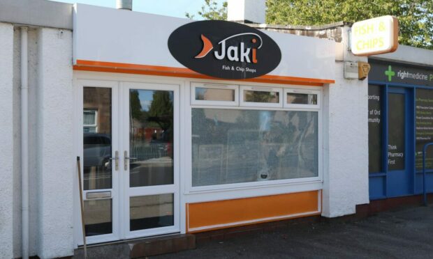 Jaki's Fish and Chip Shop has had its window smashed. Photo: Andrew Smith