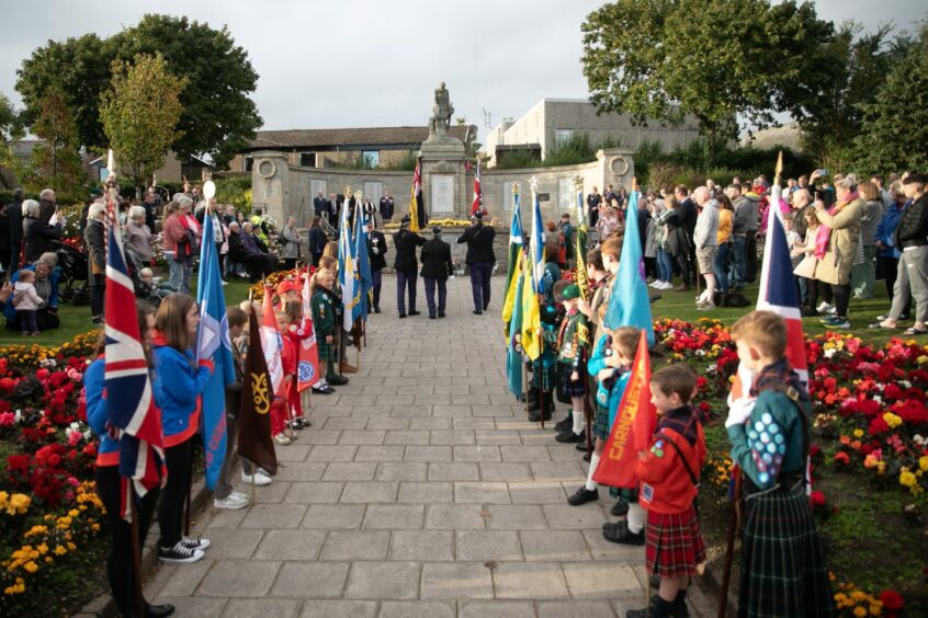 Ceremony for the Queen at Carnoustie war memorial