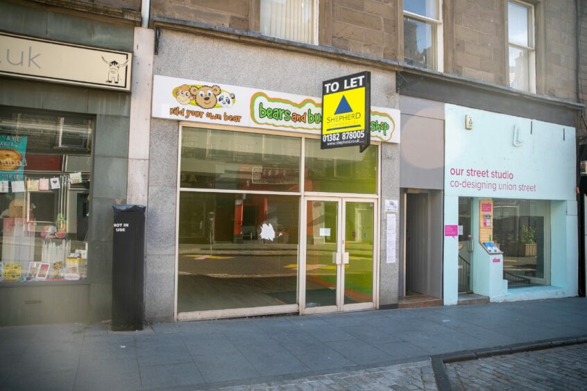 The unit for the proposed waffle café on Union Street in Dundee.
