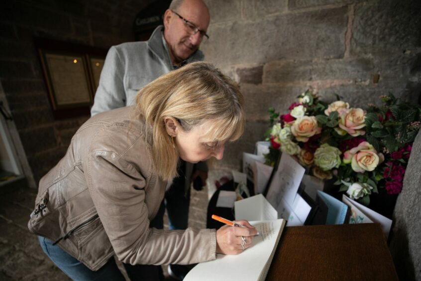 Glamis Castle Queen condolence book