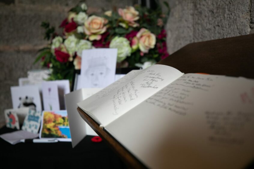 Glamis Castle book of condolence