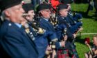 Pipers paid tribute to the Queen at Pitlochry Highland Games.
