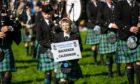 Mackenzie Caledonian Pipe Band at the Pitlochry Highland Games.
