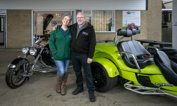 Ellie Whitehead and Gordon Carr of Rewaco Trikes Scotland now offer Angus trike tours.