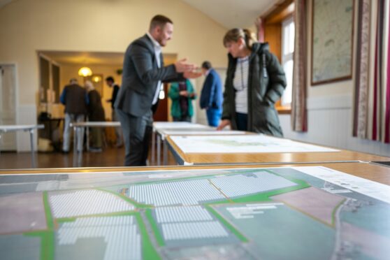Plans for the Suttieside solar farm went on display to locals. Pic: Kim Cessford/DCT Media.