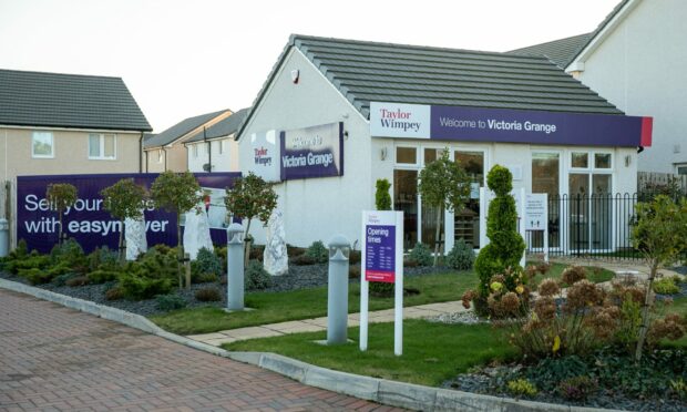 The Taylor Wimpey housing development nearby at Victoria Grange, Monifieth.